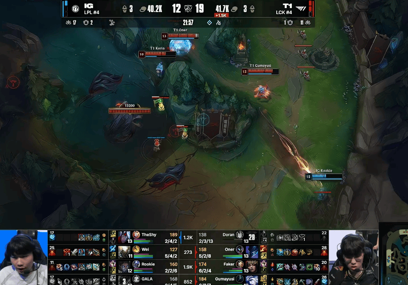 T1击败IG晋级世界赛，Theshy巨大失误，Faker笑开花